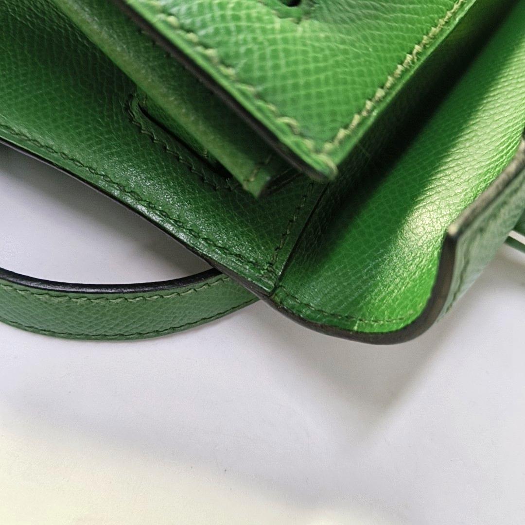 Hermes Kelly 28 Sellier Green Vert Comics Epsom Leather Gold Hardware 1991 5