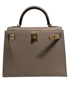 Hermes Kelly 28 Sellier Gris Asphalt Gray Grey Epsom Leather Gold Hardware