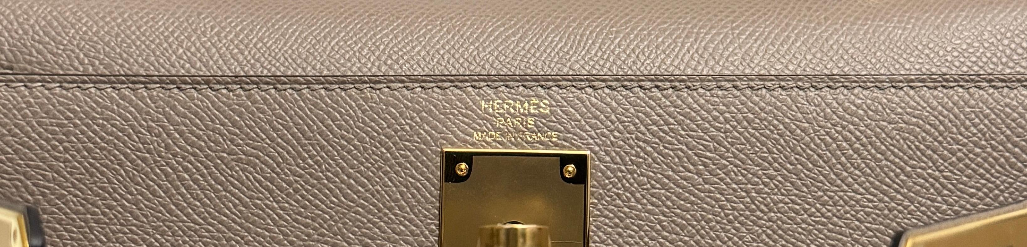 Hermes Kelly 28 Sellier Gris Asphalt Gray Grey Epsom Leather Gold Hardware 1