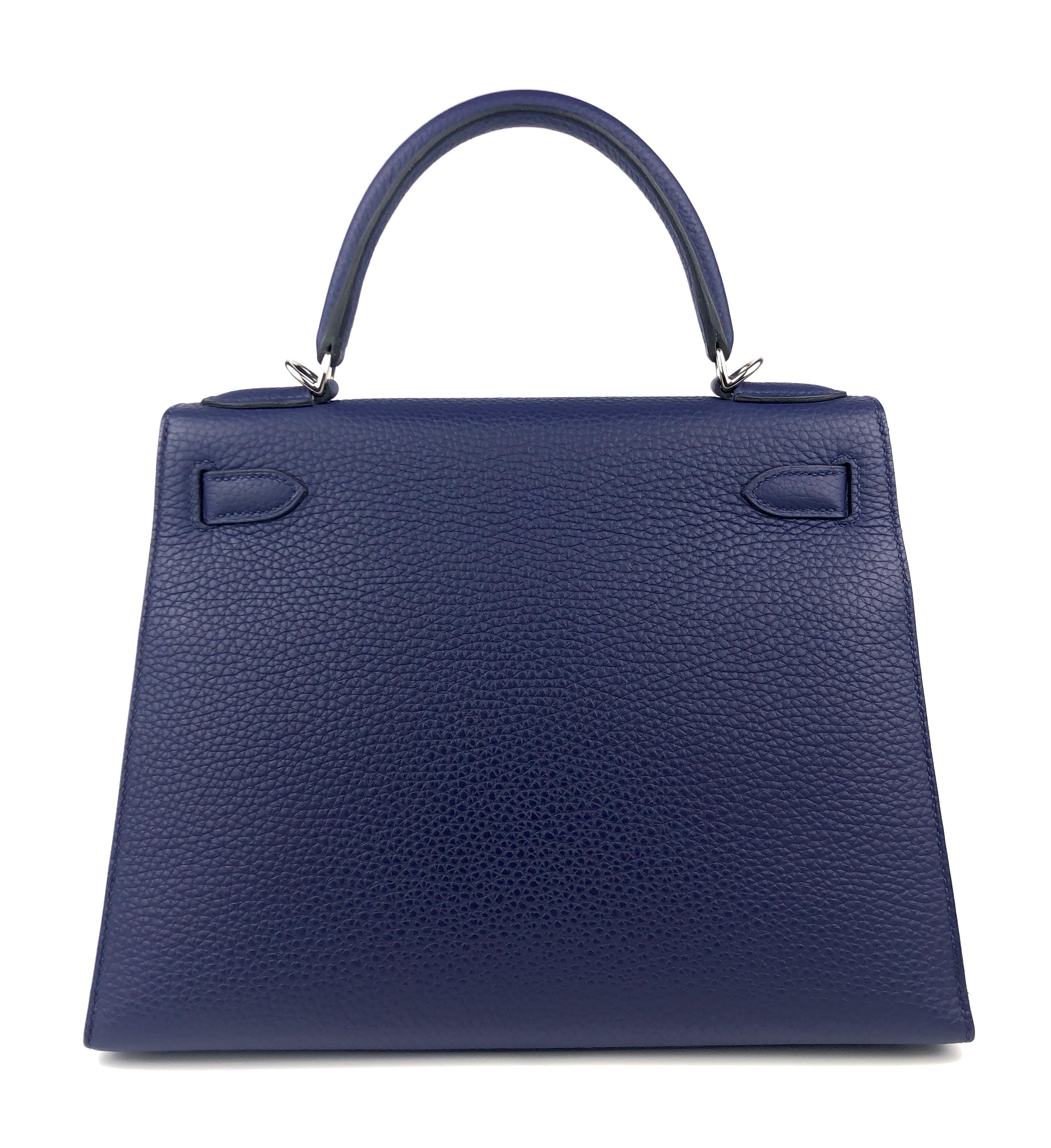 Hermes Kelly 28 Sellier Kellygraphie Letter E Blue Encre Zellige Vert ...