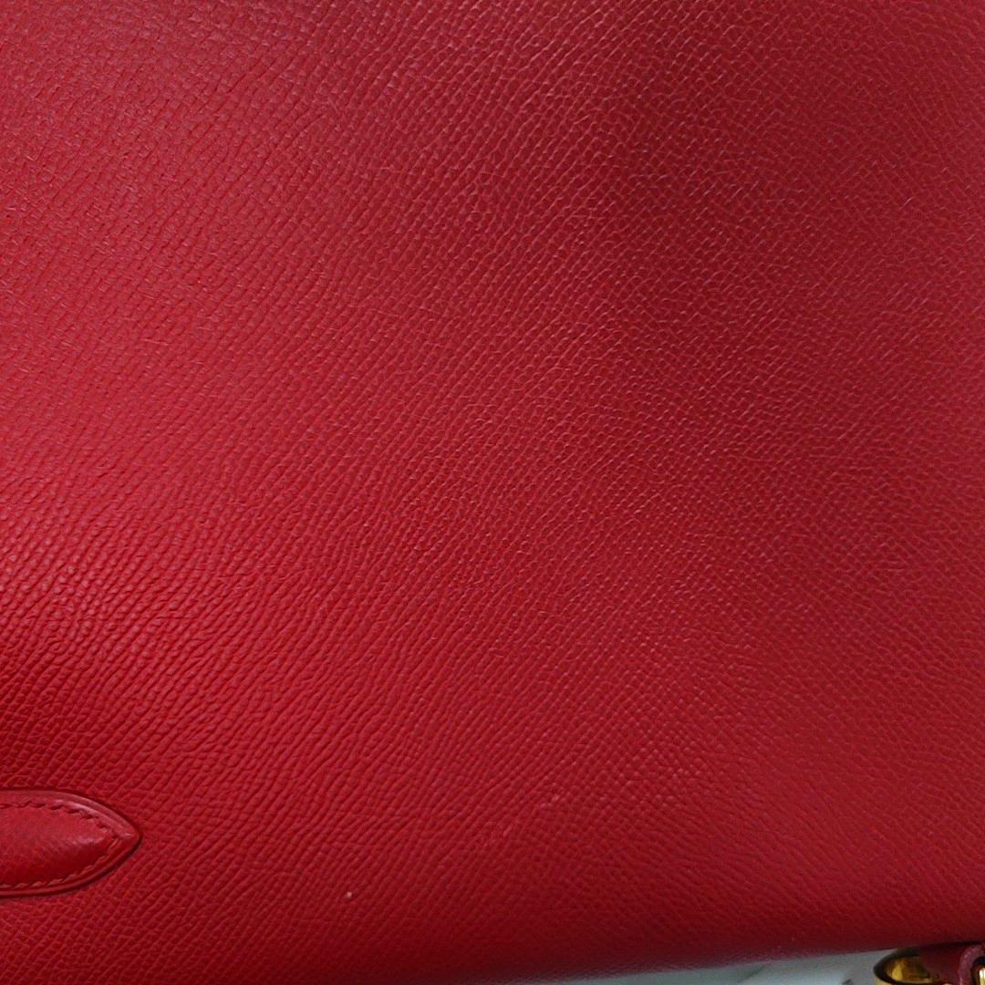 Hermes Kelly 28 Sellier Red Rouge Epsom Leather Gold Hardware 1996 8