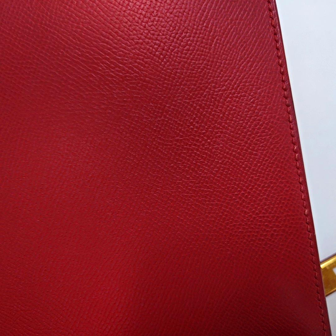 Hermes Kelly 28 Sellier Red Rouge Epsom Leather Gold Hardware 1996 9