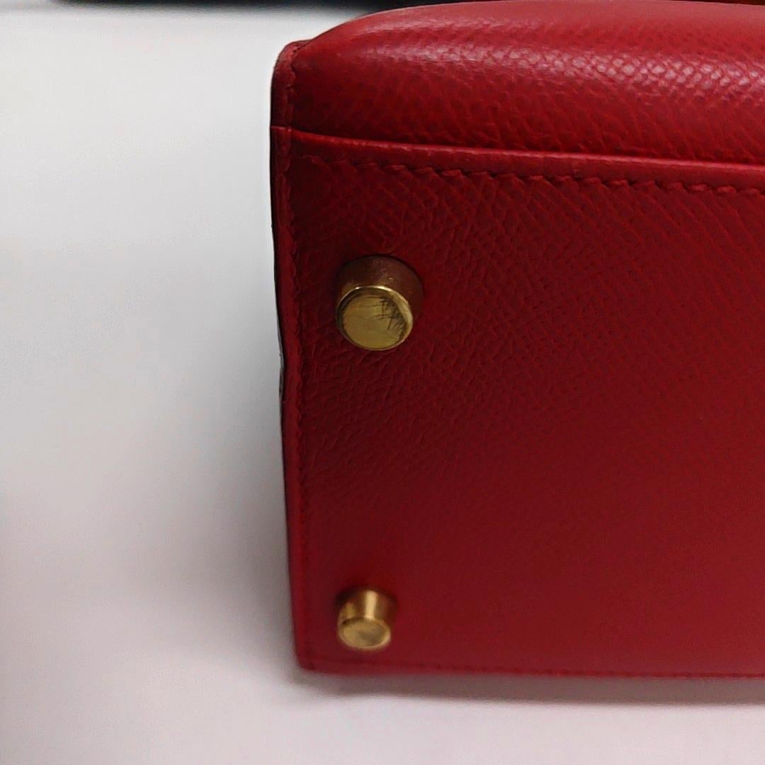 Hermes Kelly 28 Sellier Red Rouge Epsom Leather Gold Hardware 1996 10