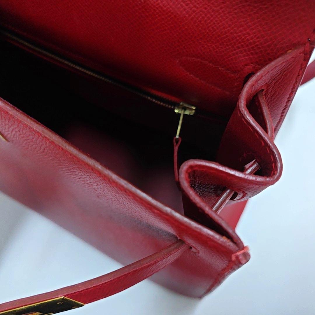 Hermes Kelly 28 Sellier Red Rouge Epsom Leather Gold Hardware 1996 13