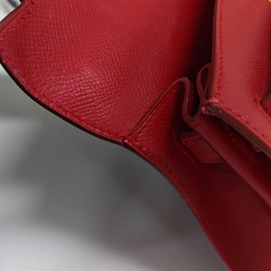 Hermes Kelly 28 Sellier Red Rouge Epsom Leather Gold Hardware 1996 4
