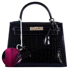 Blue Crocodile Birkin - 11 For Sale on 1stDibs