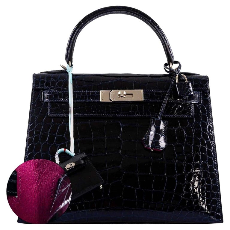 Hermès Kelly Clutch Bag Alligator Havane