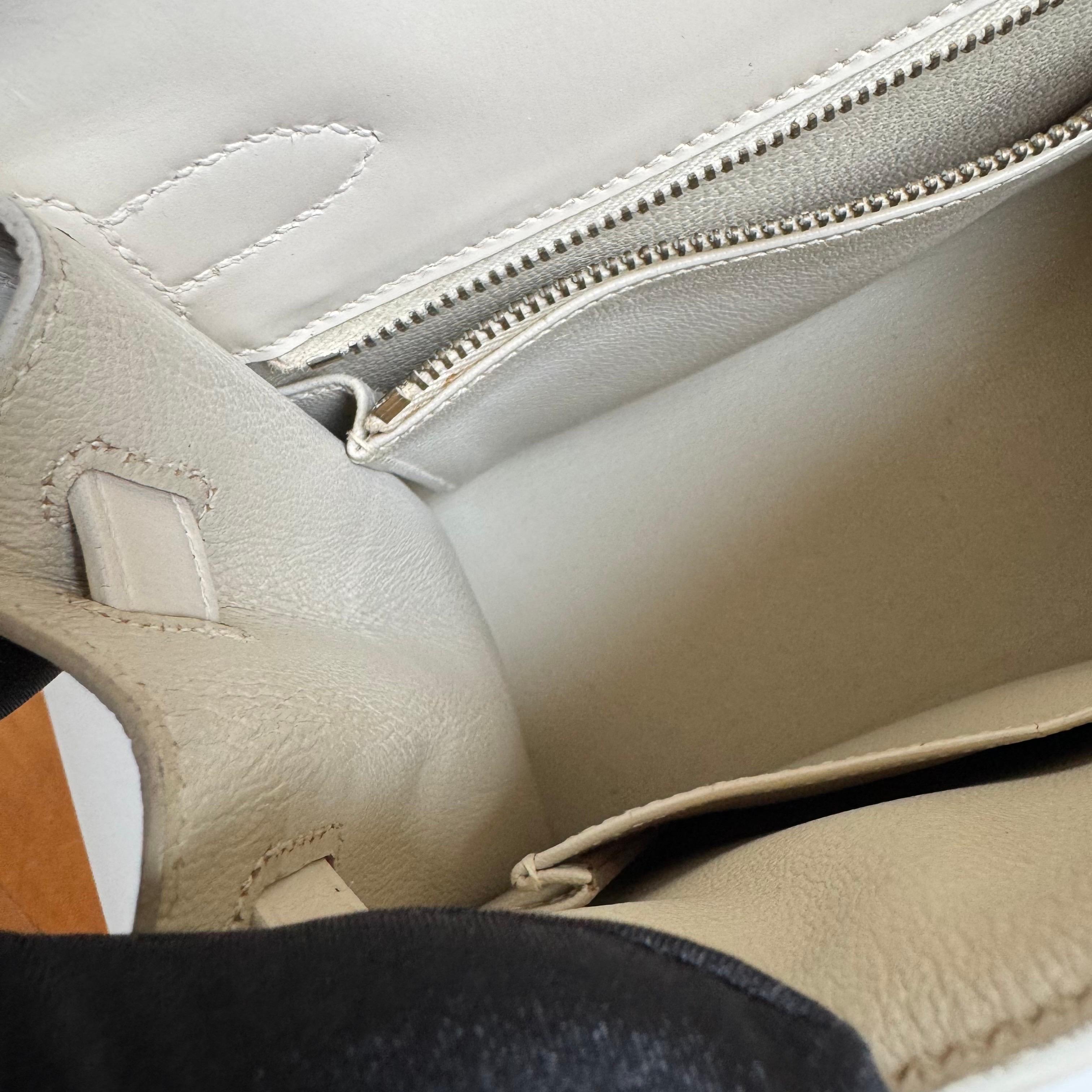 Hermes Kelly 28 Sellier Vintage Weiß Box Leder Gold Hardware 1996 im Angebot 15