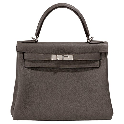 Hermes Limited Edition Padded Kelly 25 Bag Gris Meyer with