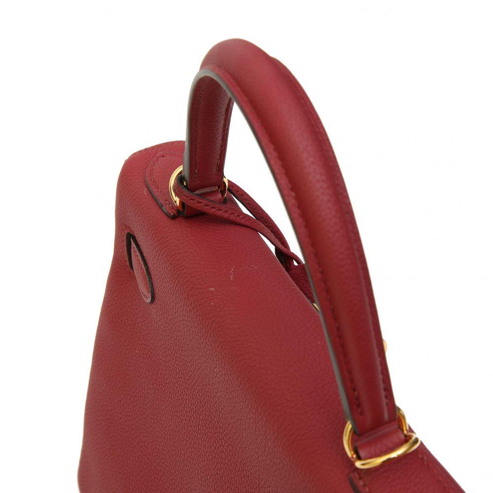 Hermès Kelly 28 Togo Rouge Grenat shoulder handle bag 4