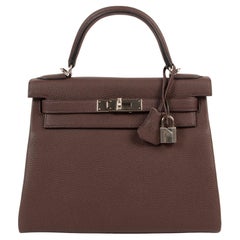Hermes Kelly 28 Togo Rouge Sellier PHW