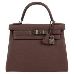 Hermes Kelly 28 Togo Rouge Sellier PHW 