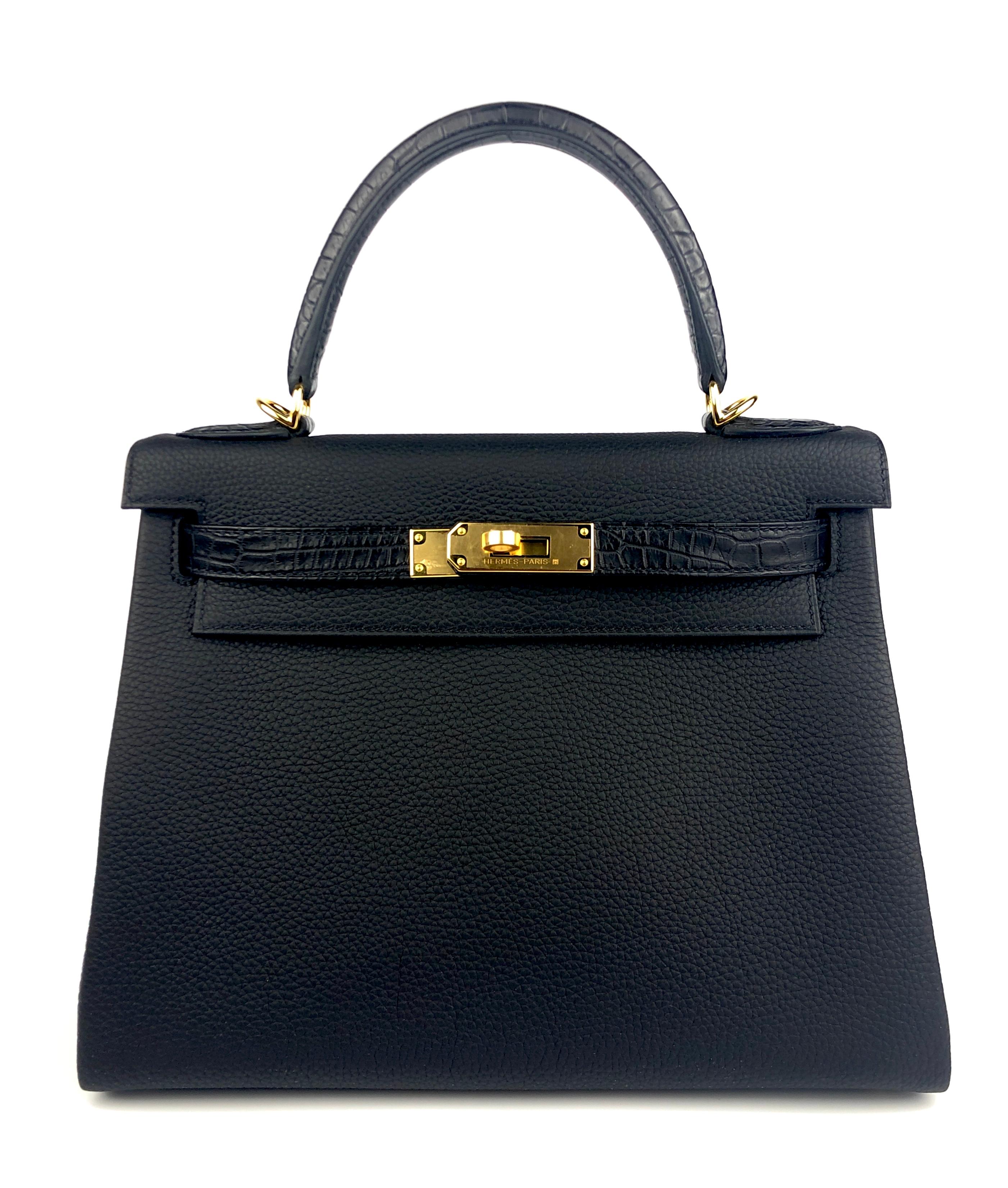 Brand New 2021 Ultra Rare Hermes Kelly 28 Touch Black Leather and Matte Alligator Gold Hardware. Includes all accessories and Box.

Shop with Confidence from Lux Addicts. Authenticity Guaranteed! 