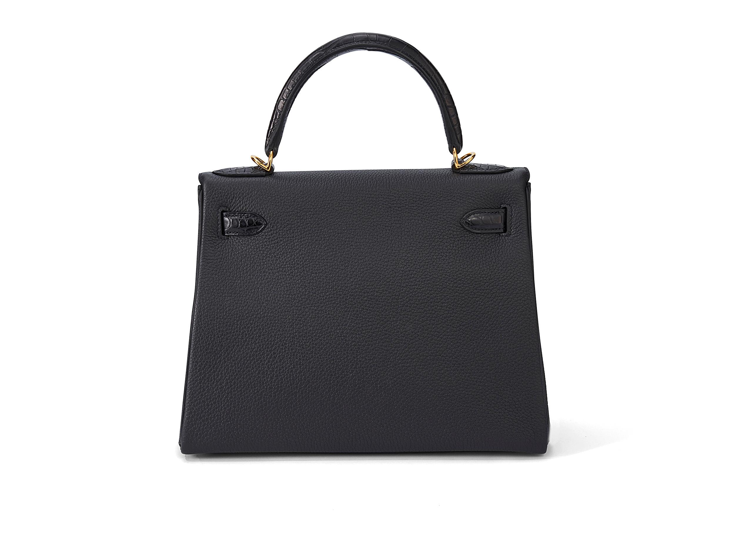Hermès Kelly 28 Touch Noir/Alligator noir Quincaillerie or Neuf - En vente à Berlin, DE