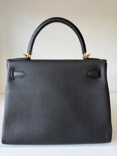 Hermès Kelly 28 Touch Noir/Black Alligator Gold Hardware