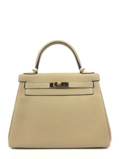 Hermes Kelly 28 Trench Togo Gold Hardware