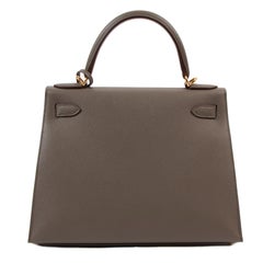 Hermès Kelly 28 Veau Epsom Gris Etain GHW