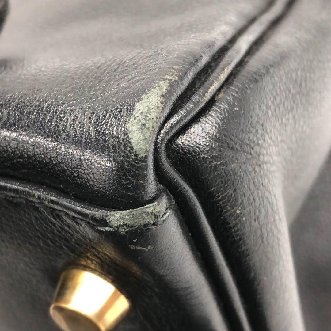 Hermes Kelly 28 Vintage Retourne Black Swift Leather Gold Hardware 1998 For Sale 10