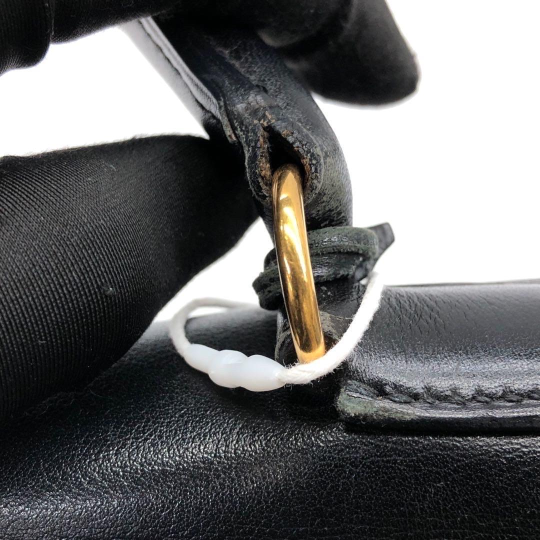 Hermes Kelly 28 Vintage Retourne Black Swift Leather Gold Hardware 1998 For Sale 15