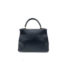 Hermes Kelly 28 Vintage Retourne Black Swift Leather Gold Hardware 1998