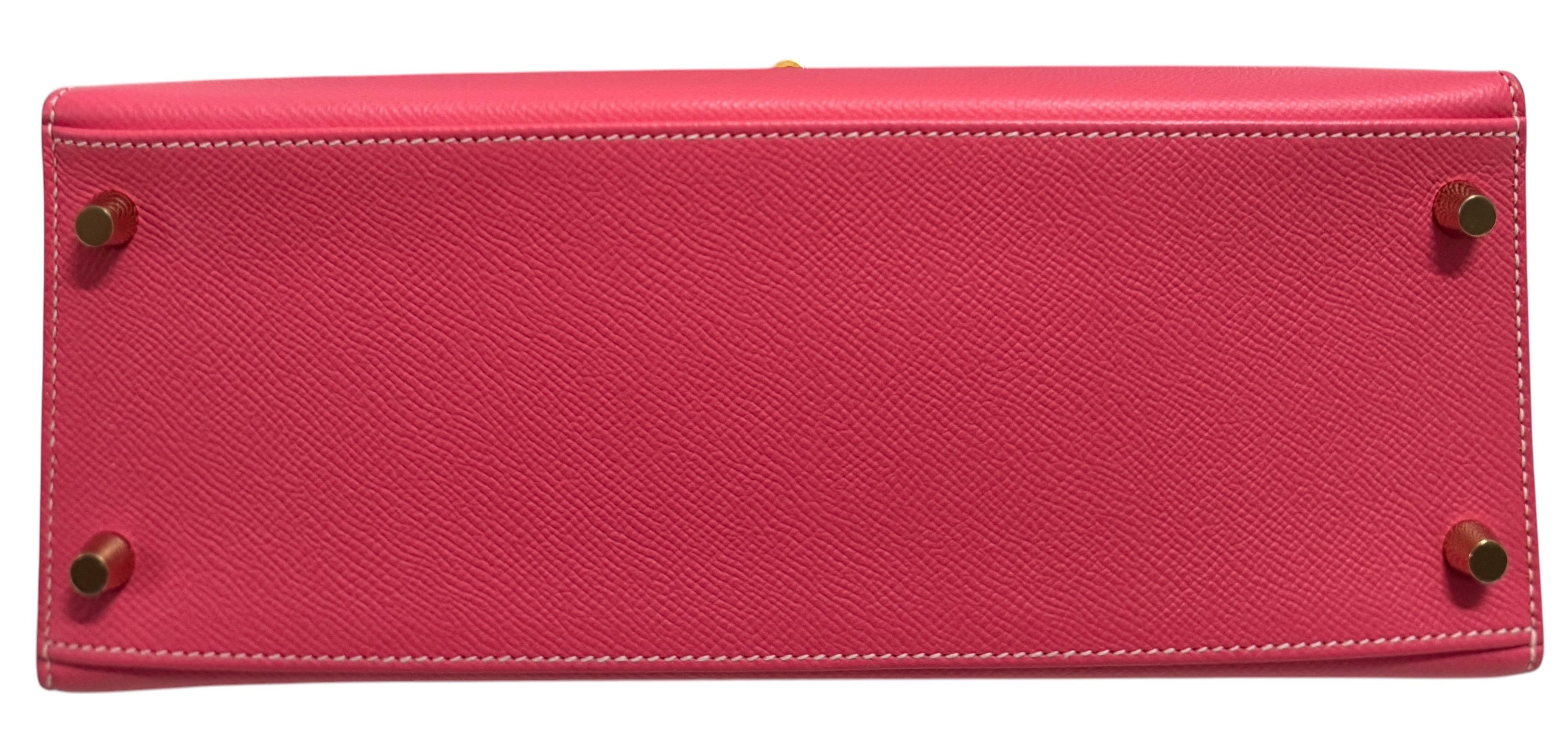 Women's or Men's Hermes Kelly 28 vip order rose azalea Craie as new For Sale