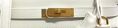 Hermes Kelly 28 White Blanc Leather Gold Hardware 2021