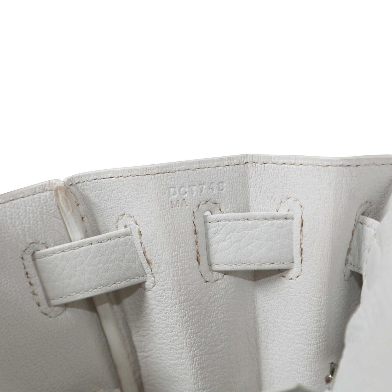 Hermès Kelly 28 White Togo PHW 1
