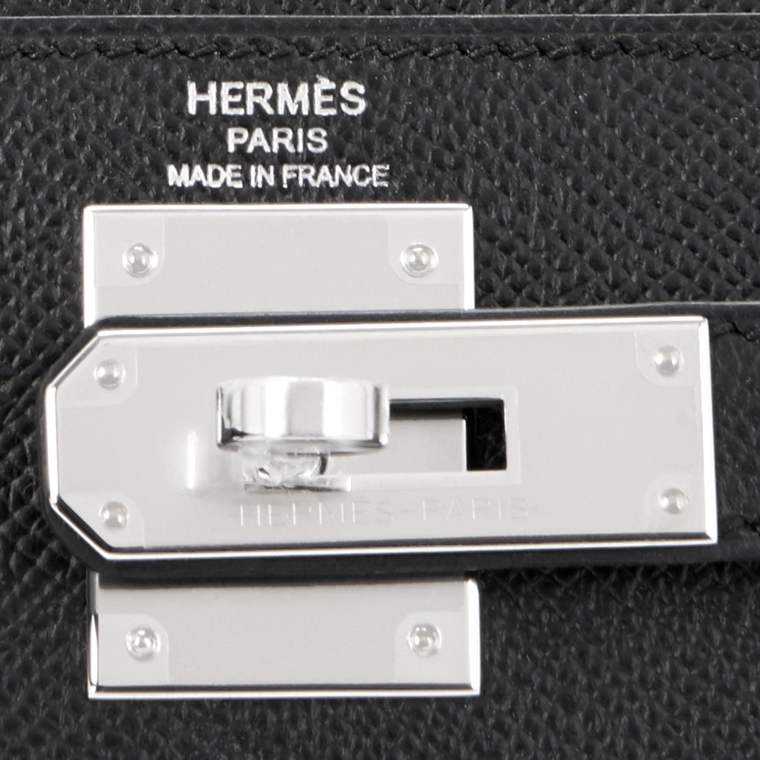 Hermes Kelly 28cm Black Epsom Sellier Shoulder Bag Y Stamp, 2020 3