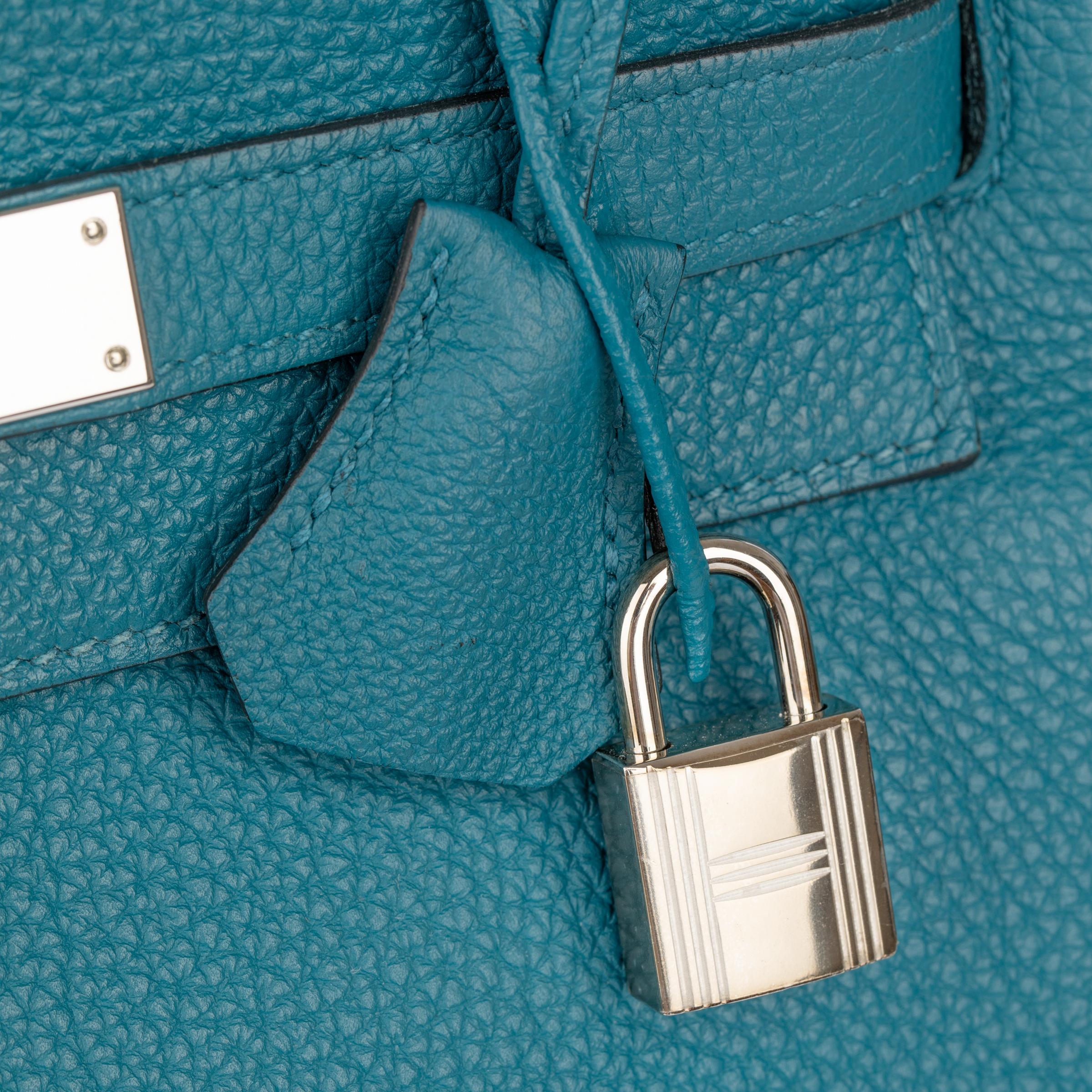 Hermes Kelly 28cm Cobalt Togo Leather Palladium Hardware For Sale 6