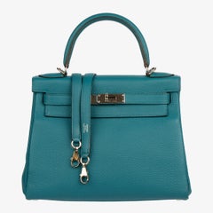 Hermes Kelly 28cm Cobalt Togo Leather Palladium Hardware