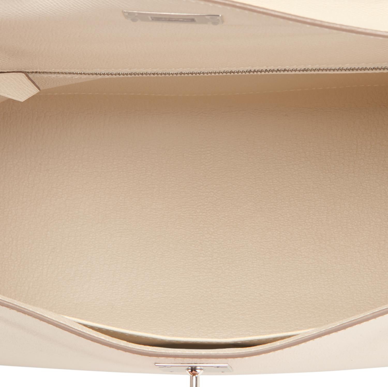 Hermès Kelly 28cm Craie „Chalk“ Off White Epsom Sellier Tasche mit U-Stempel, 2022 im Angebot 2