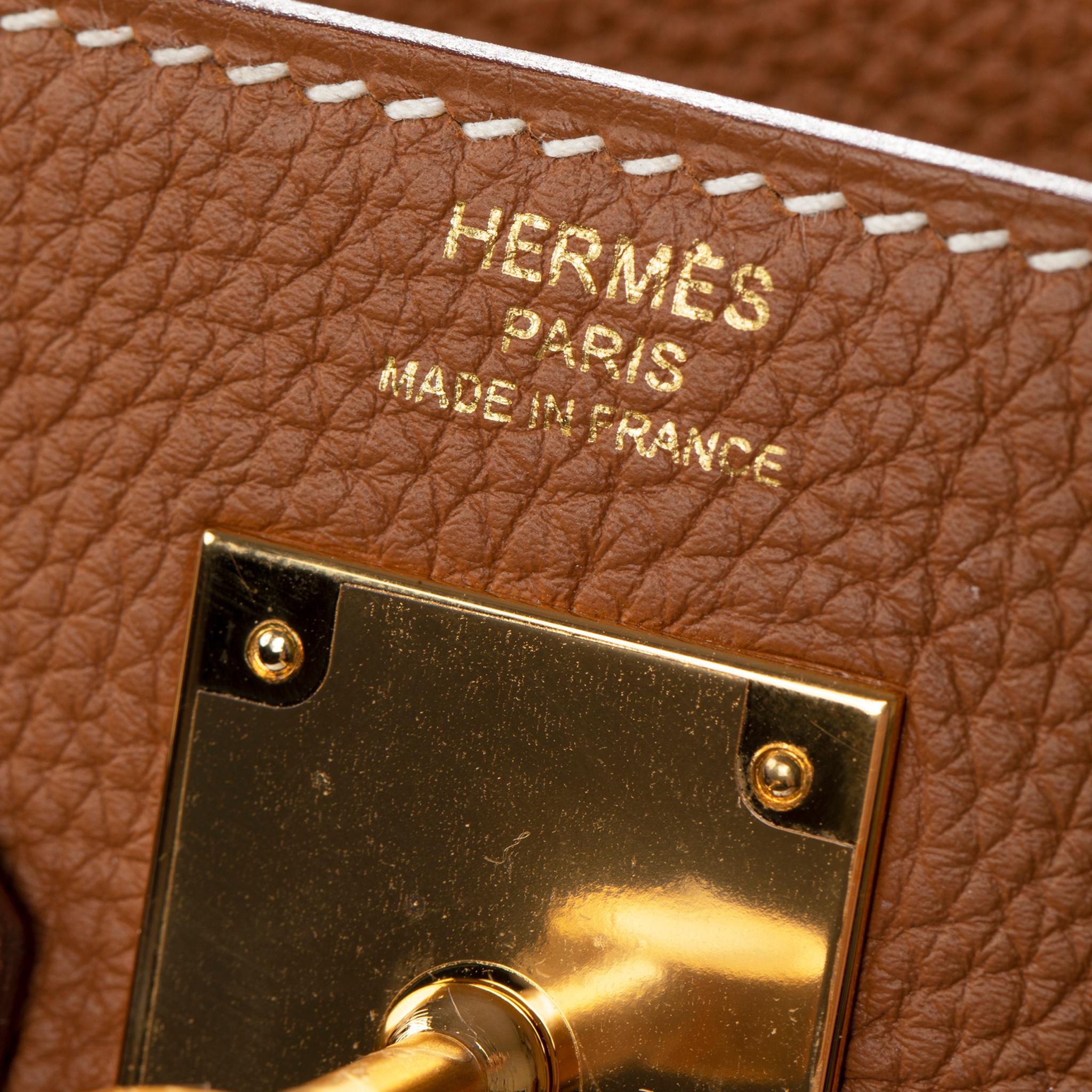 Elevate your style to new heights with the Hermes Kelly 28cm in lustrous Gold Togo Leather with opulent Gold Hardware. This iconic handbag exudes timeless elegance and sophistication. Crafted with meticulous attention to detail, it is a true symbol