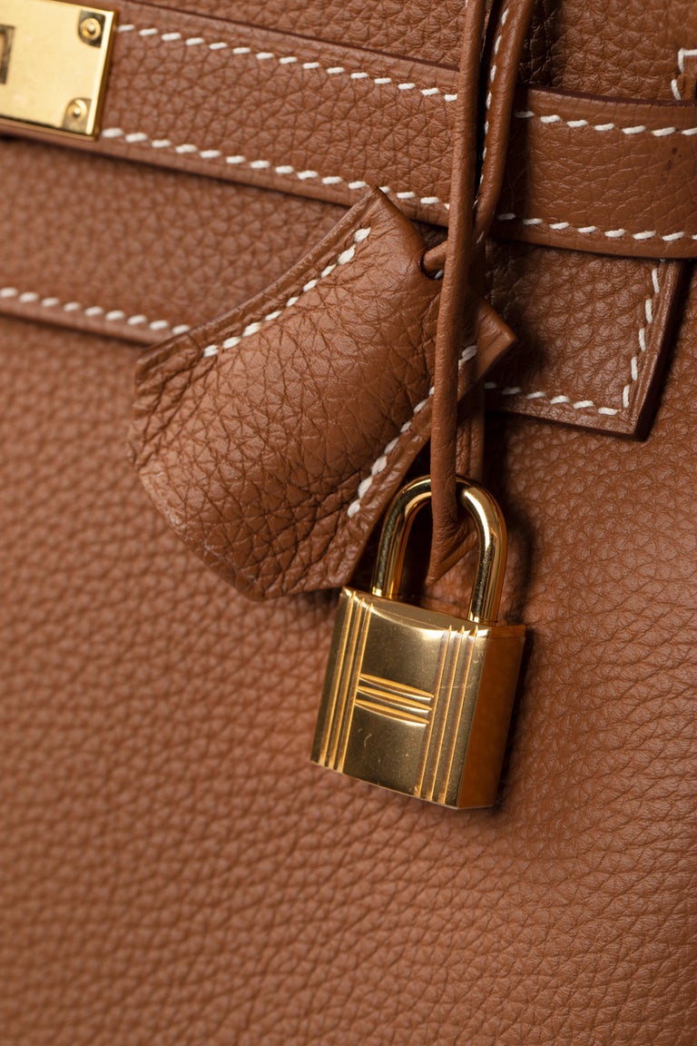 ✨ Hermès 25cm Kelly Retourne Gold Togo Leather Gold Hardware