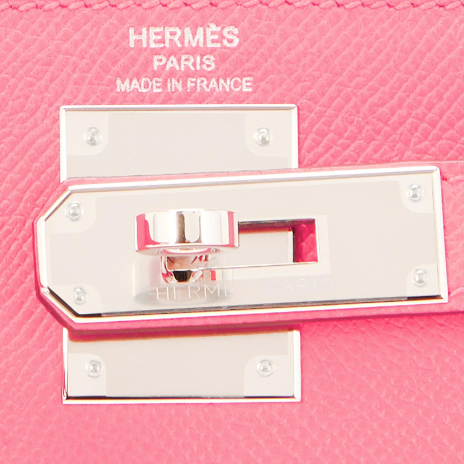 Hermes Kelly 28cm Rose Confetti Pink Sellier Shoulder Bag NEW IN BOX 4
