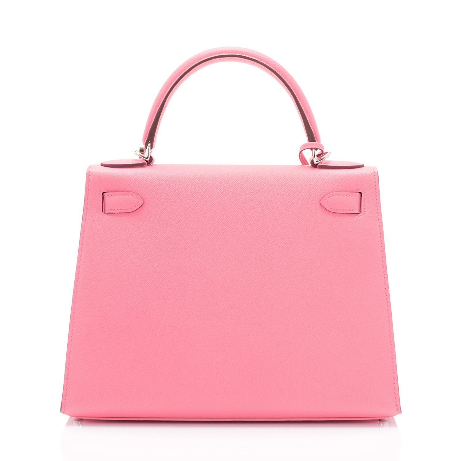 Hermes Kelly 28cm Rose Confetti Pink Sellier Shoulder Bag NEW IN BOX at ...