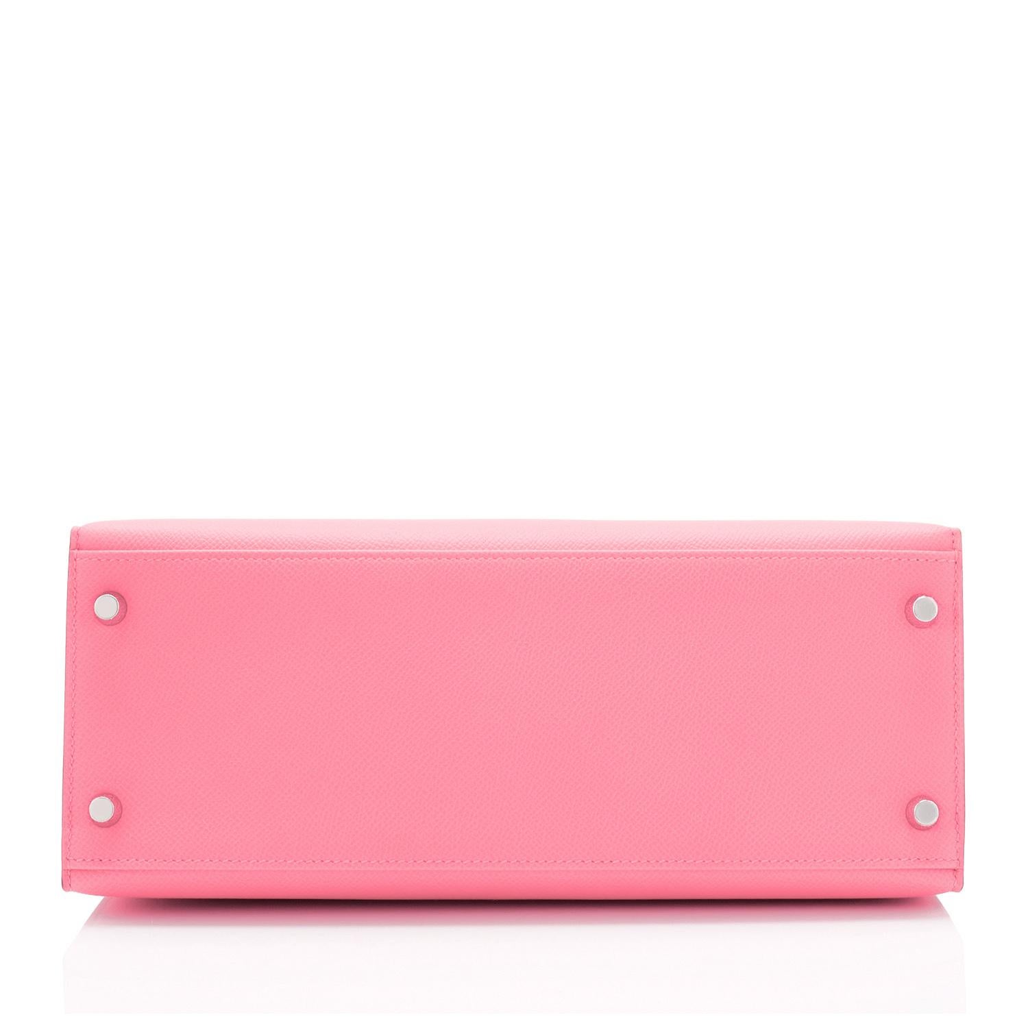 Women's Hermes Kelly 28cm Rose Confetti Pink Sellier Shoulder Bag Y Stamp, 2020