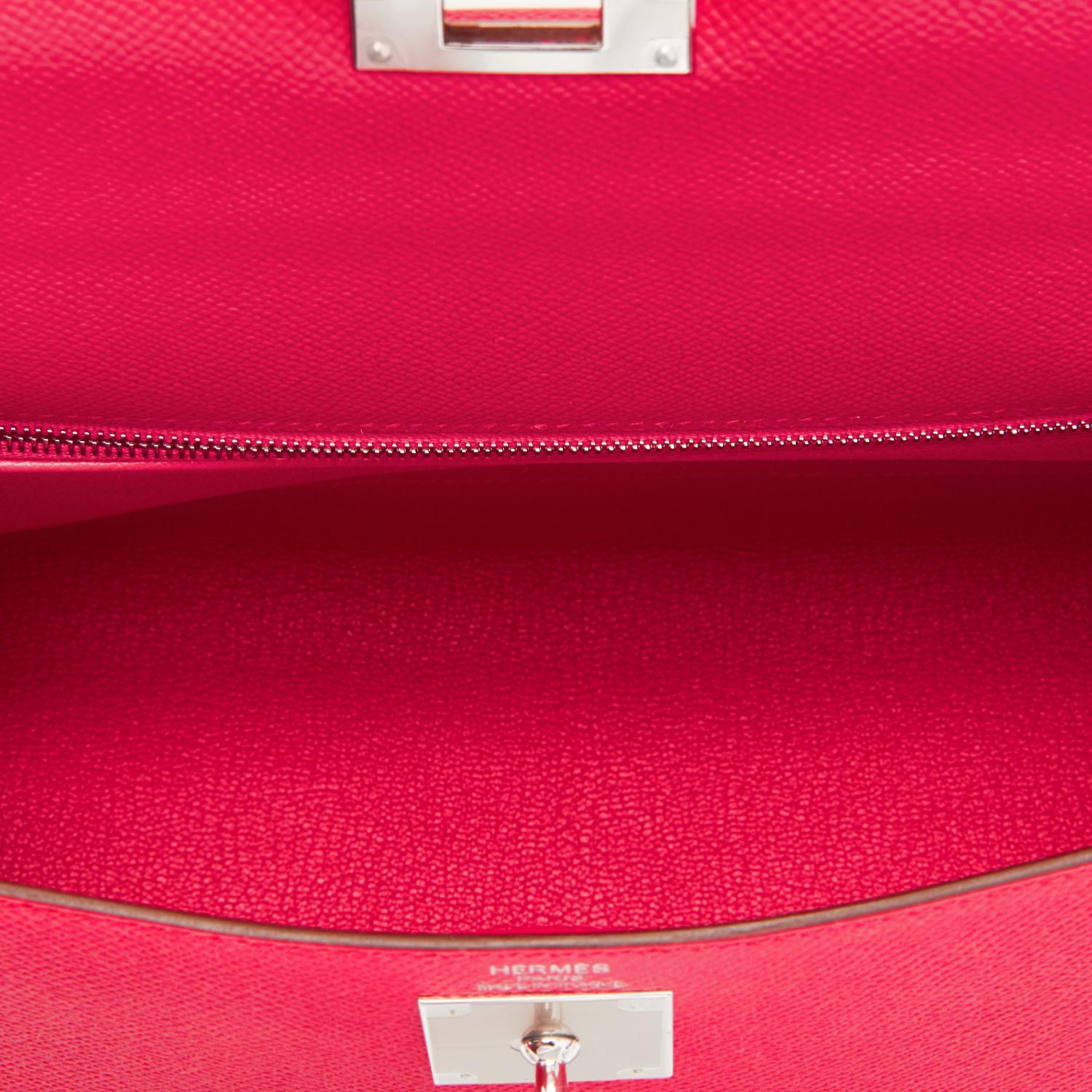 Women's Hermes Kelly 28cm Rose Extreme Epsom Pink Sellier Bag D Stamp, 2019