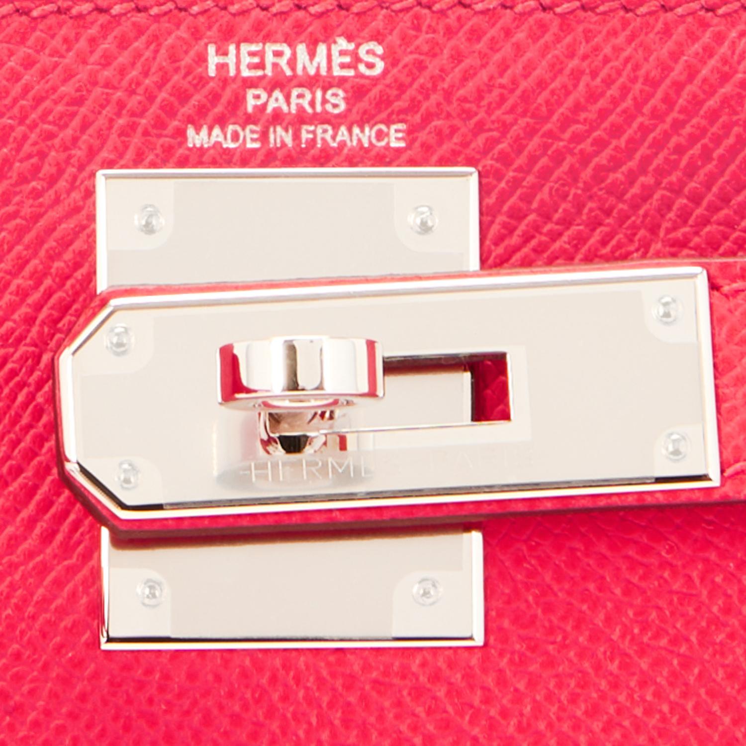 Hermes Kelly 28cm Rose Extreme Epsom Rosa Sellier Tasche D Stempel:: 2019 4