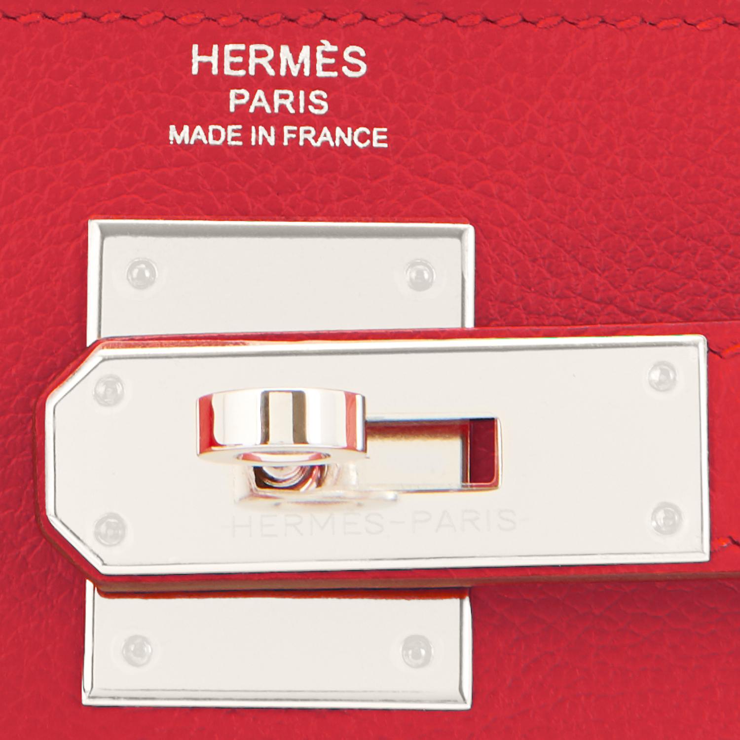Hermes Kelly 28cm Rouge de Coeur Grenat Lipstick Red Shoulder Bag Z Stamp, 2021 4
