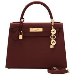 Hermes Kelly 28cm Rouge H Hermes Epsom Sellier Gold Hardware Y Stamp, 2020