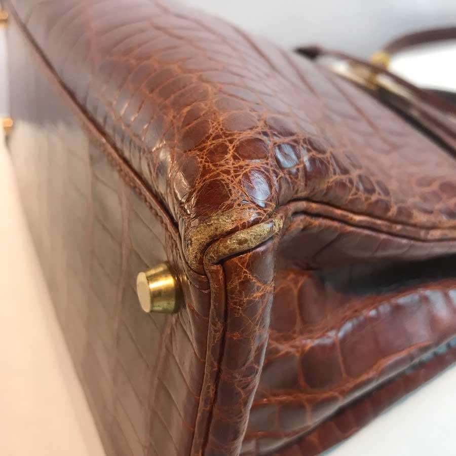 Women's HERMES Kelly 32 Alligator And Golden Jewelry