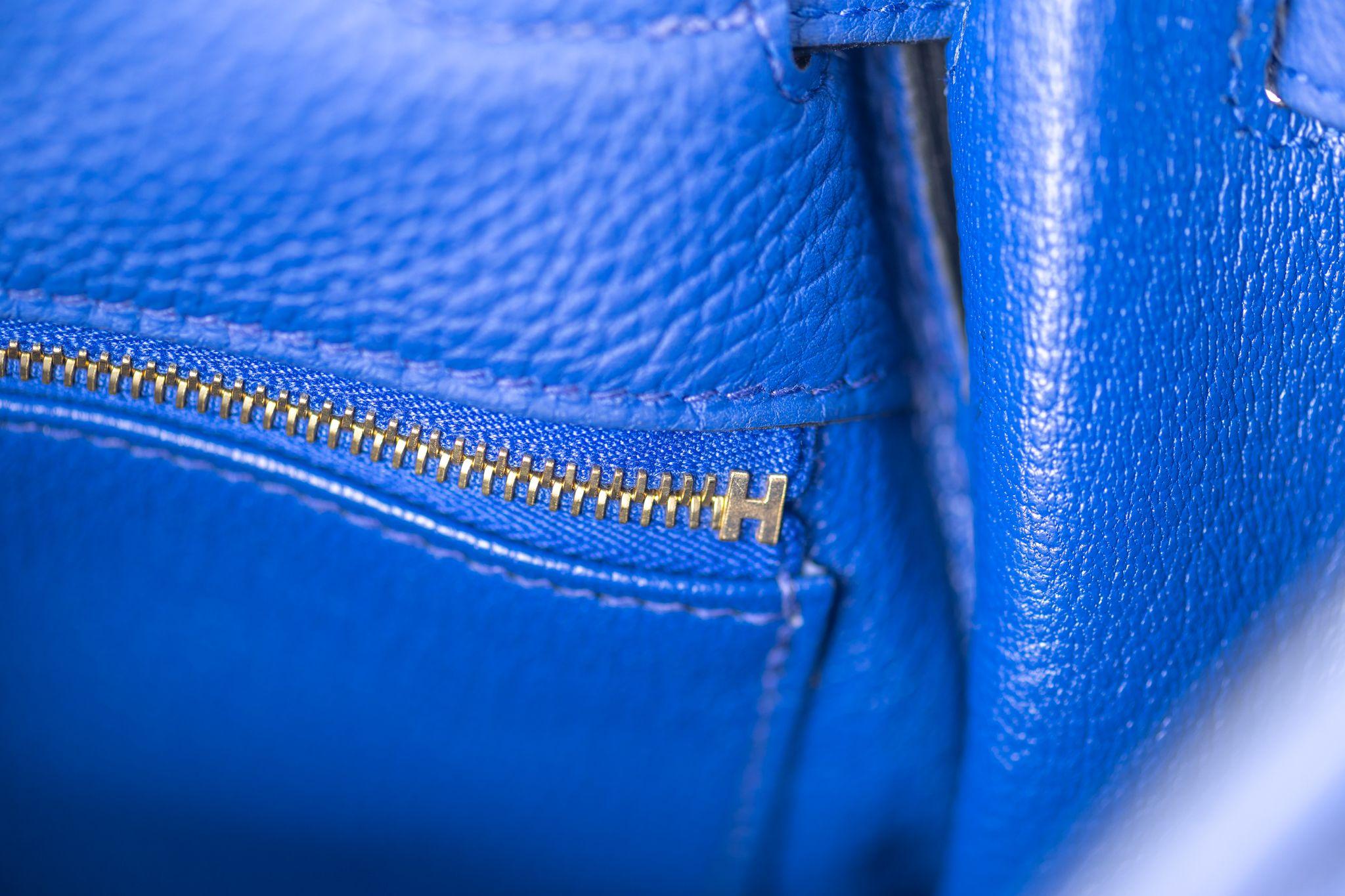 Hermès Kelly 32 Au Trot Electric Blue For Sale 10