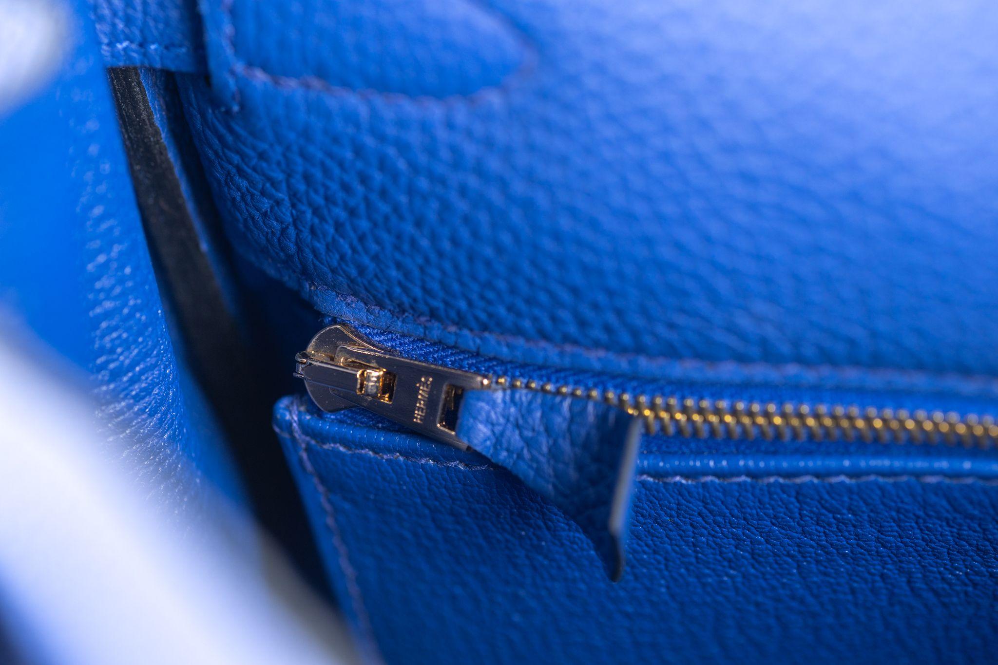 Hermès Kelly 32 Au Trot Electric Blue For Sale 11