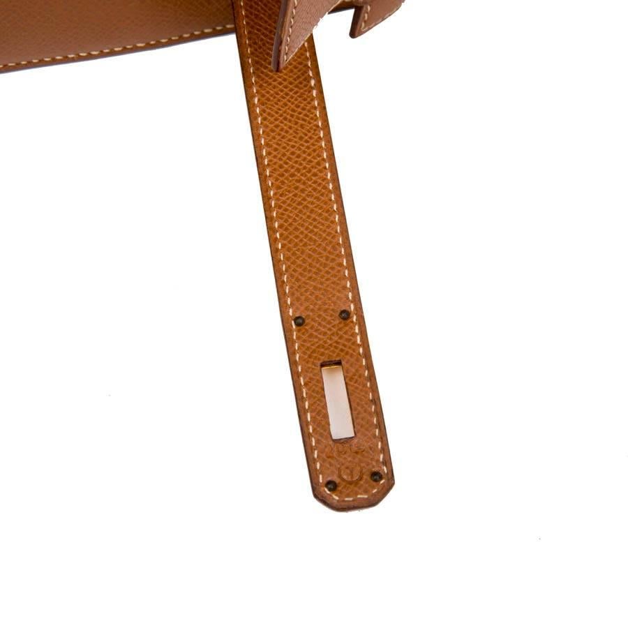 Hermes Gold Epsom Leather Sellier Kelly 32 Bag  3