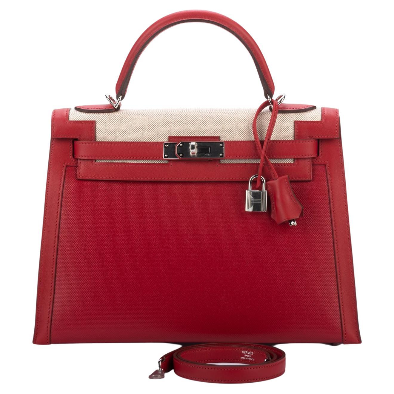 New Hermès Birkin 25 Verso Rouge Casaque Rouge H Togo Palladium