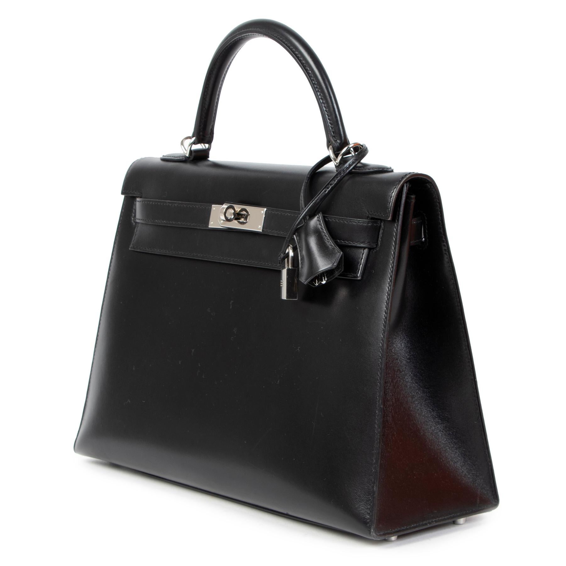 COLLECTOR ITEM 
very good condition

Hermès Kelly 32 Black Boxcalf PHW

Nothing is better than a bag with a rich history, much like this Hermès Kelly bag. 
Today the bag continues to be an absolute icon and it's the perfect investment piece.