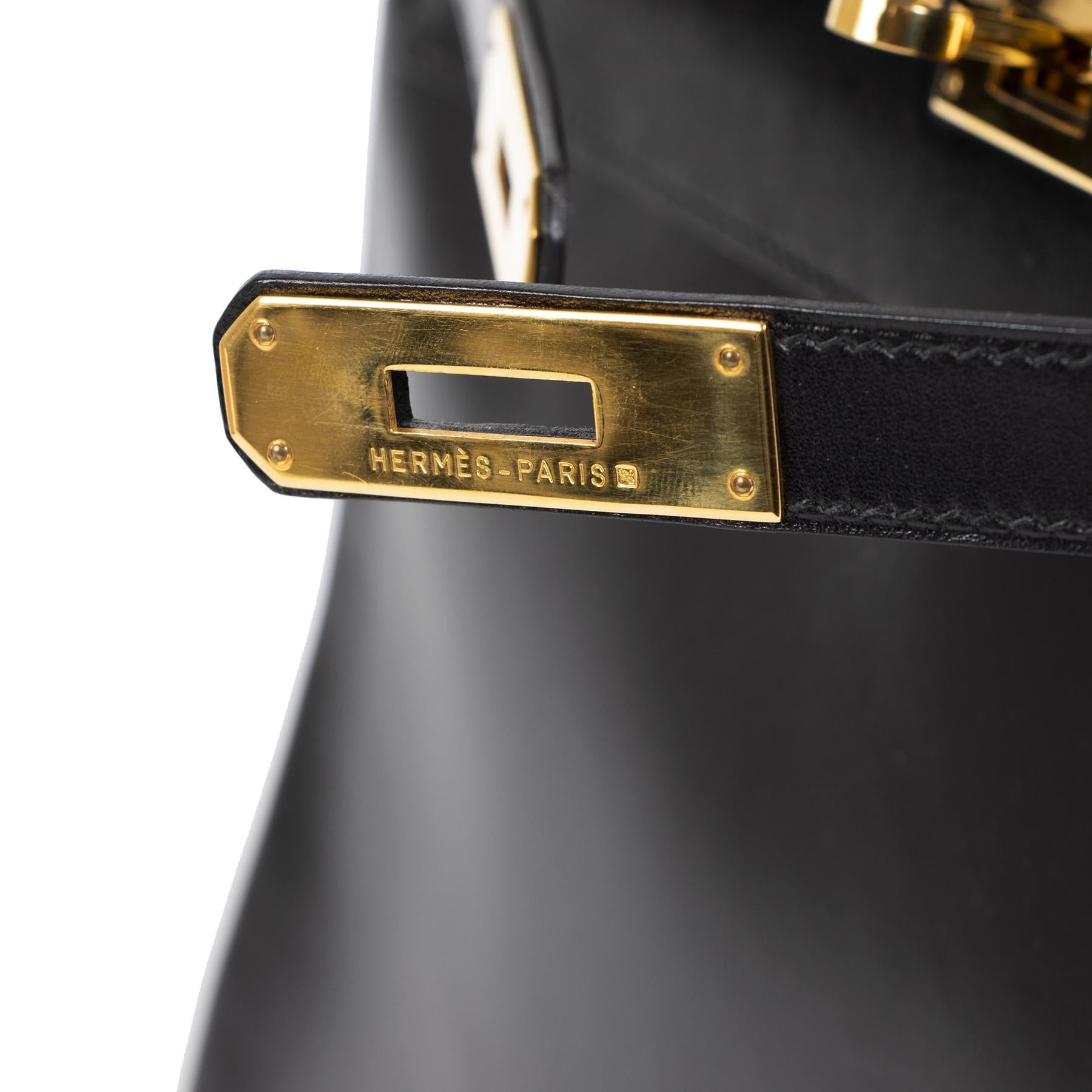 Hermès Kelly 32 Boxcalf Black Bag 6