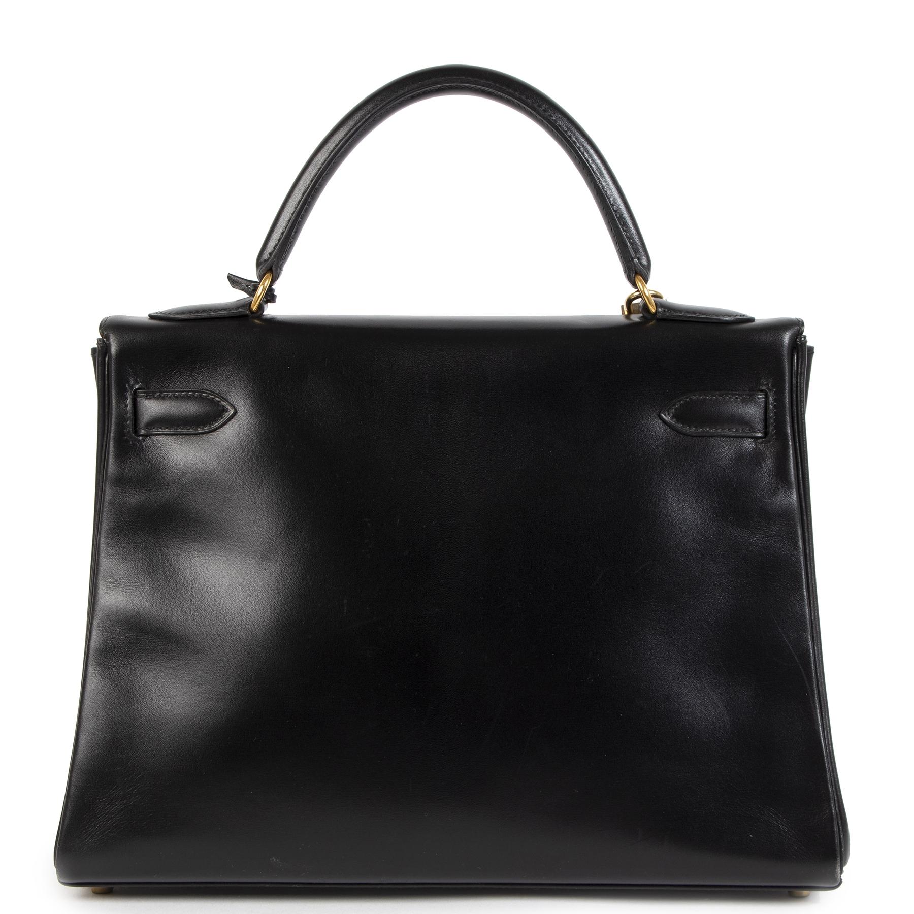 Women's Hermès Kelly 32 Boxcalf Black Bag