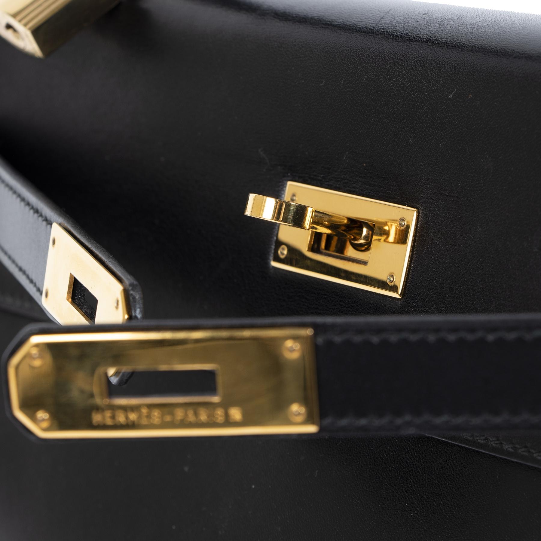 Hermès Kelly 32 Boxcalf Black Bag 5