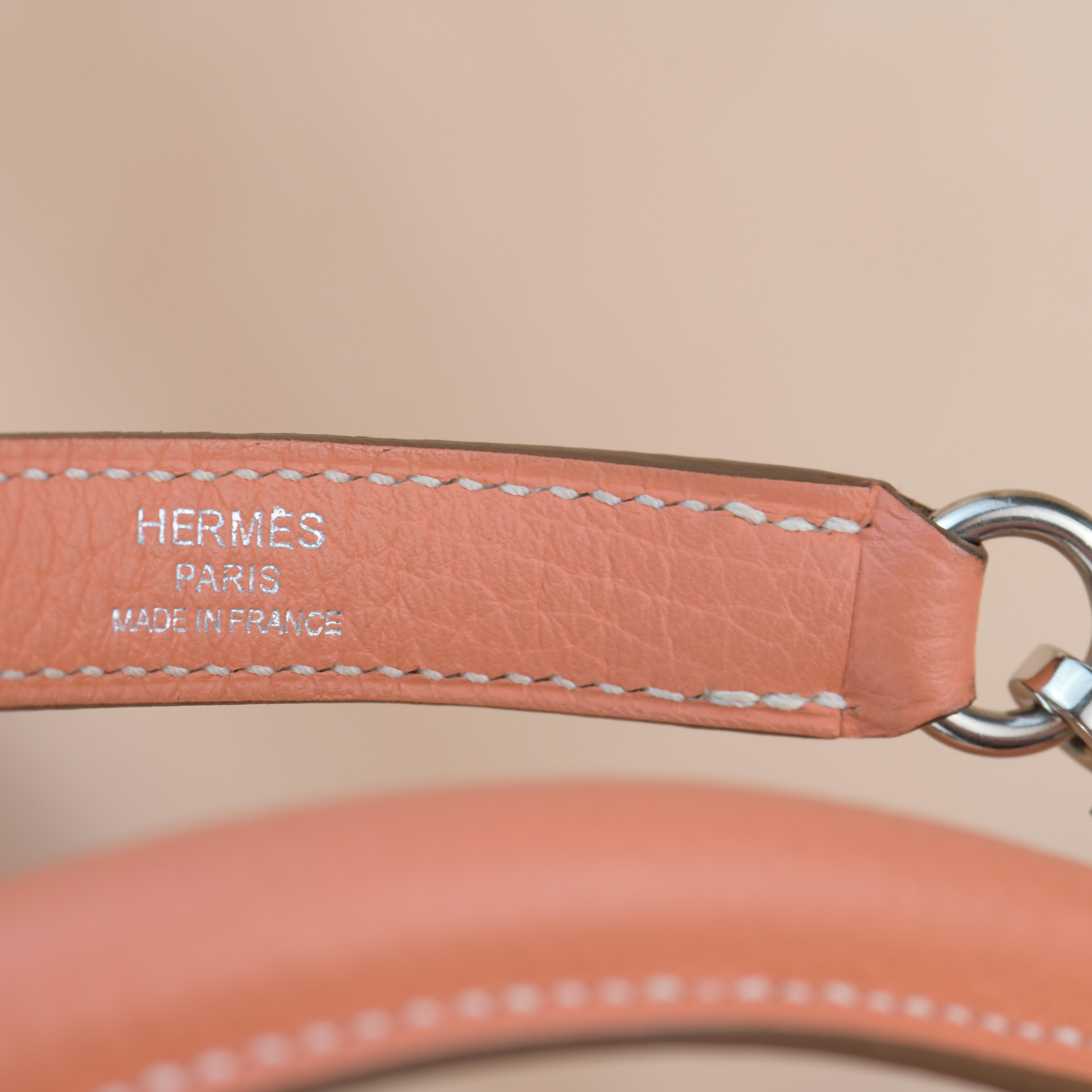 Hermès Kelly 32 Crevette Togo Leather with Silver Hardware 14